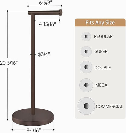 KES Bronze Toilet Paper Holder Stand, Toilet Roll Holder Free Standing with Heavy Base, 18/8 Stainless Steel, BPH283S1-BB
