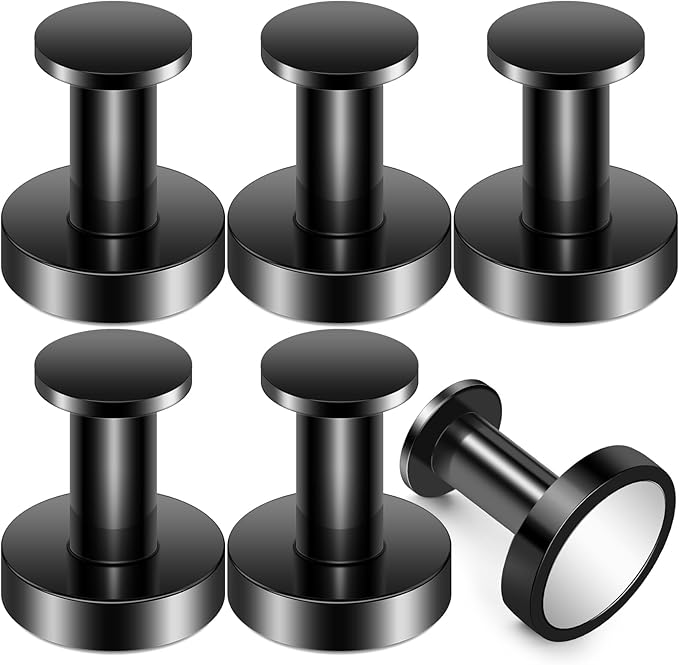 Magnetic Hooks for Cruise Cabins, Black 150lb Strong Magnetic Hooks, Magnetic Coat Hook, Heavy Duty Magnets for Wreath, Classroom, Hanging, Grill, Cruise Ship, Camping, 6Pcs