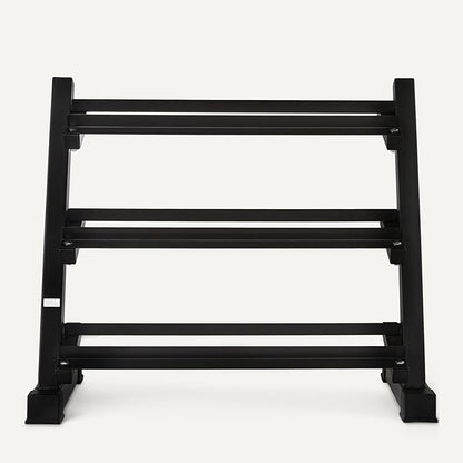 Amazon Basics 3-Tier Adjustable Dumbbell Weight Rack, Sturdy Steel Stand Only, Black
