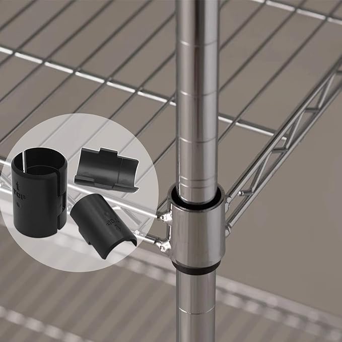Wire Shelf Clips, Wire Shelving Shelf Lock Clips Replacements for 1" Post Metal Shelving Sleeves System（40 Packs/20 Pairs）