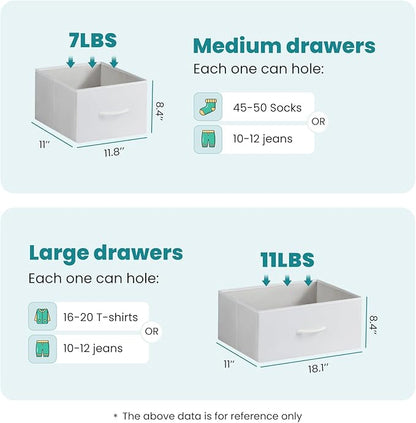 OLIXIS Dresser for Bedroom with 7 Drawers, Wide Fabric Dresser for Storage and Organization, Bedroom Dressers, Chest of Drawers for Living Room, Closet