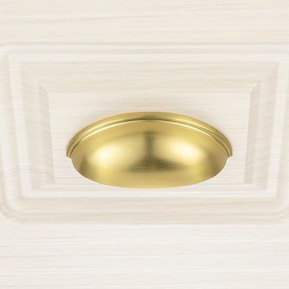 KOOFIZO 10 Pack 3 Inch Bin Cup Drawer Pulls Brushed Gold Cabinet Handles Gold Cabinet Pulls for Kitchen Cabinets Drawer Dresser Cupboard Bedroom Bathroom