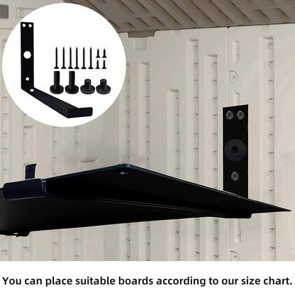 Shelf Brackets for Suncast Sheds,Iron Shelf Accessory Outdoor Sheds Storage,with EZ Bolt Assembly,Brackets Only (2)