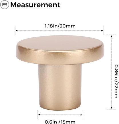 Ravinte 15 Pack Cabinet Knobs Champagne Gold Kitchen Cabinet Knobs Round Dresser Drawer Pulls Closet Door Pulls 1-1/5 Inch