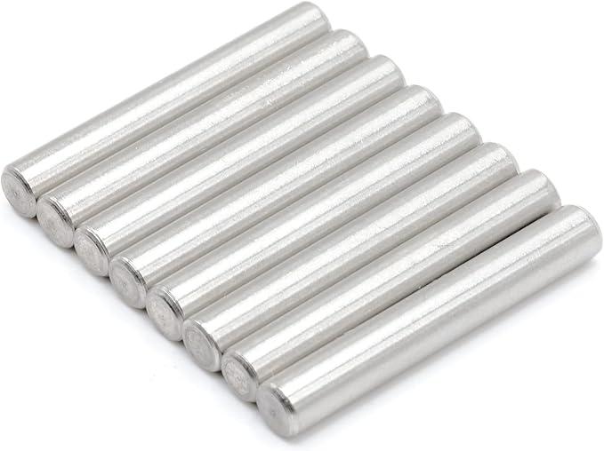 ReplacementScrews Shelf Support Dowel Pins/Pegs Compatible with IKEA Part 101324 (Ivar Bookshelf) - 6x40mm - Plated Steel Pins (Pack of 8)
