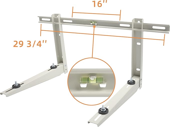JEACENT Outdoor Wall Mounting Bracket for Ductless Mini Split Air Conditioner Heat Pump Systems, Universal, 9000-36000 Btu Condenser
