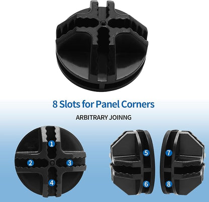Litoexpe 36 Pcs Wire Cube Plastic Connectors for Cube Storage, Black Modular Closet Organizer and Metal Grid Shelving Unit, Suitable for 3.5-4mm Diameter Iron Wire