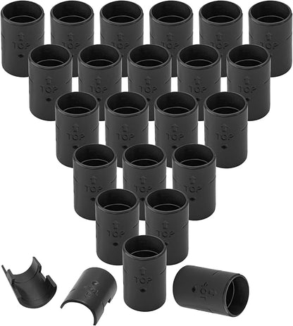 Luomorgo 24 Pcs 1 Inch Wire Shelf Clips, Plastic Shelf Lock Clips for 1" Post Shelving, Heavy Duty Wire Shelving Clips Replacements for Shelves, Racks (Black)