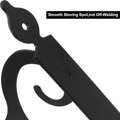 Acrux7 12 Pack Decorative Shelf Brackets - 10 inch Wall Mounted Floating Shelf Bracket - Heavy Duty Metal L Shape Shelf Supporter for DIY Open Shelving, Black