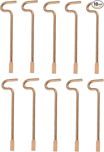 Bedroom/Bathroom Door Steel Emergency Key Pins Compatible with Kwikset Interior Levers and Knobs (10), Gold Color