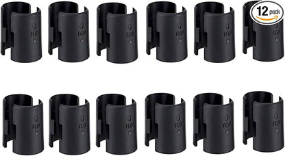 24 Pcs 12 Pairs Wire Shelving Shelf Lock Clips for 1 Inch Post - Shelving Sleeves Replacements for Wire Shelving System (1 Inch Dia)