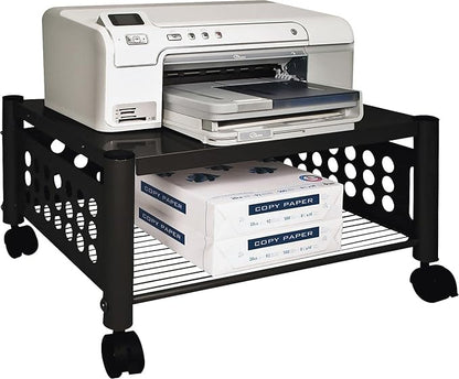 Mobile Underdesk Machine Stand, 21 x 17 x 11 Inches, Black (VF52009), One Size