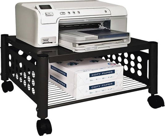 Mobile Underdesk Machine Stand, 21 x 17 x 11 Inches, Black (VF52009), One Size