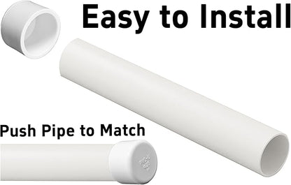 24PCS 3/4 Inch PVC End Caps(Not SCH40), White Furniture Grade Socket Plugs Adapter, PVC Pipe Fitting Covers for Greenhouse Frames & Shelving Systems(25mm Inner Diameter)