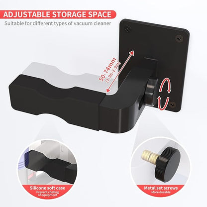 Adjustable Vacuum Wall Mount for Shark Vacuum Shark Cordless Vacuum Wall Mount Compatible for V7 V8 V10 V11 V12 V15 Shark IX141 IZ562H IZ682H IZ361H IZ462H IZ163H IZ363HT IZ483H (Black)