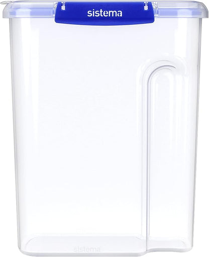 Sistema KLIP IT PLUS Cereal Storage Container | Airtight 4.2 Litre Food Pantry Storage Container | 4.2L | BPA-Free