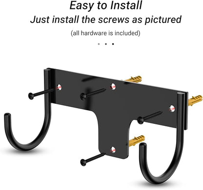ORLESS Ironing Board Holder Wall Mount, Ironing Board Hanger, Iron Board Holder, Small Y or T Leg Iron Board Hook Wall Mount for Laundry Rooms, 6 Inch(Black)