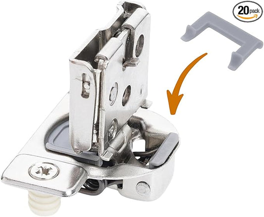 Cabinet Restrictor Clips (20 Pack)- 86° Degree Angle Cabinet Door Hinge Restrictor Clip for Soft Close Hinge(Decobasics ONLY)-90° Opening Kitchen Soft Close Cabinet Hinges Restriction Clip Restraints