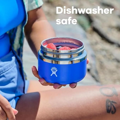Hydro Flask Food Jar – Insulated Stainless Steel, Snack Travel Container for Hot Food, Lunch, & Soup 20 Oz Cascade Blue