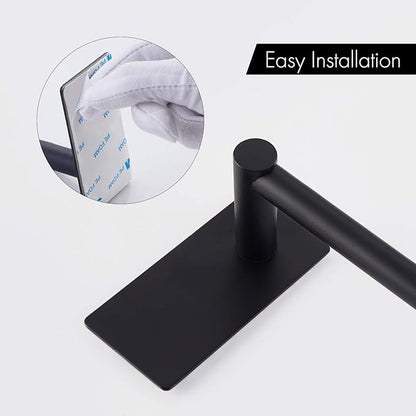 KES 9-Inch Self Adhesive Towel Bar Kitchen Towel Rack Wall Mount No Drill SUS 304 Stainless Steel Matte Black, A7000S23-BK