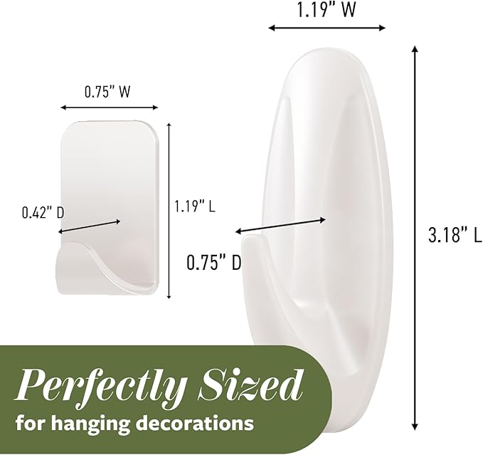 Command Mixed Hooks Pack, Radiant Pearl, 6/Pack (PRMHP-6ESF)