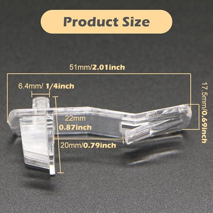 20Pcs Plastic Locking Shelf Support Peg,Easy Install Shelf Support Pin Clip,Self-Locking Bracket Clip,Clear Shelf Peg for Furniture,Shelf,Supplies,Bookshelf,Closet,Cabinet ﻿