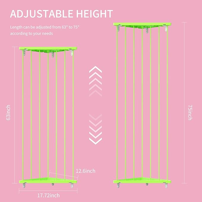 Corner Stuffed Animal Storage Net - Stuffed Animals Holder with LED Lights - Plush Organizer Hanging Stuffed Animal Hammock with Adjustable Length for Wall