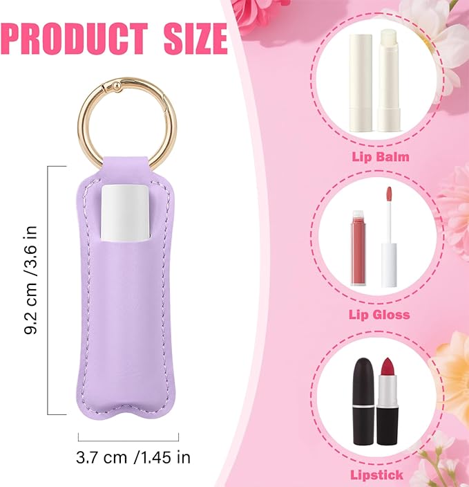 HEYSKAY Lip Balm Holder Keychain,Stocking Stuffers Gifts Lipstick Keychain Holder Compatible with Chapstick,Lipgloss Keychain