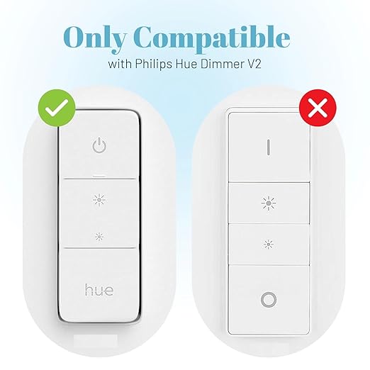 Ultra Slim Hue Remote Holder for Philips Hue Dimmer Switch V2 | Invisible Design Aluminum Remote Holder for Hue Dimmer Switch| Wall Plate Replacement for Philips Dimmer Remote V2