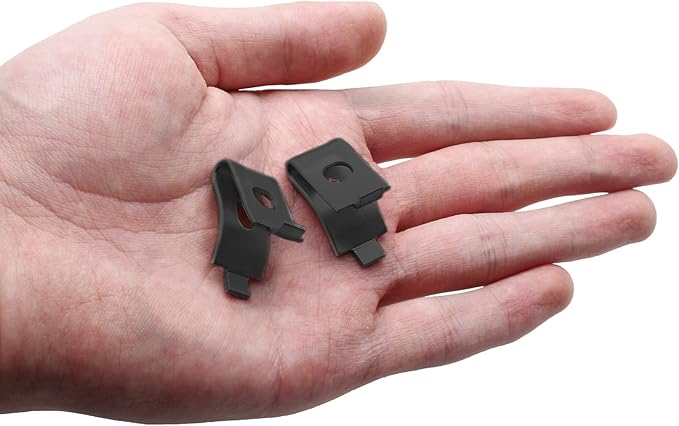 12 Pack Pilaster Shelf Support Clip, Adjustable Metal Shelving Brackets Clips for Kitchen Cabinet Bookcase (Black)