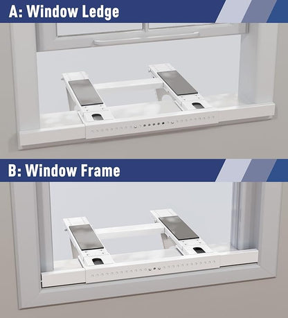 LEOPO No Drilling Air Conditioner Support Bracket,Fits Single & Double-Hung Windows, Heavy Duty Steel Holds Up to 300lbs, for 5000-24000 BTU Units