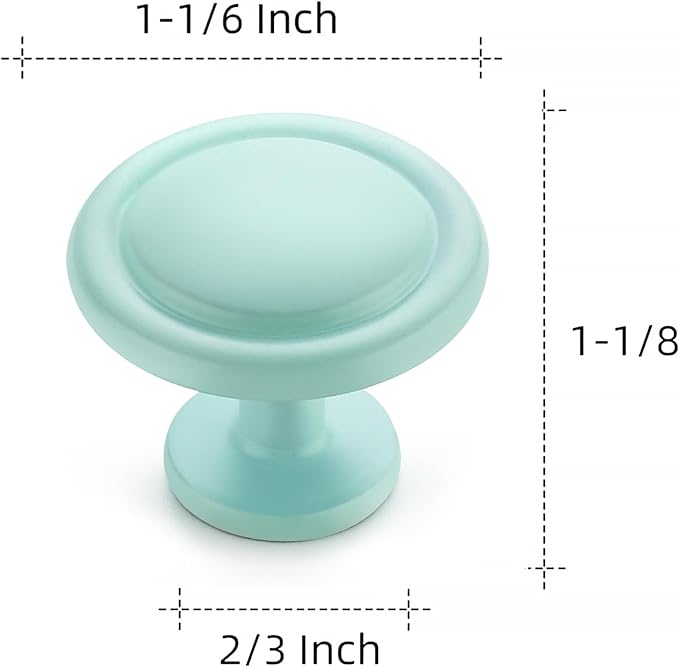 Ravinte 45 Pack 1-1/4 inch Kitchen Cabinet/Drawer/Dresser Knobs Green Zinc Drawer Pulls/Handles
