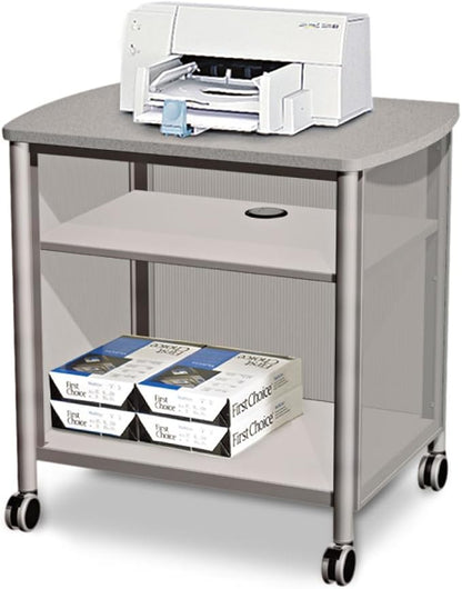Safco Impromptu Mobile Print Stand 1857GR, Gray, 200 lbs. Capacity, Contemporary Design, Swivel Wheels