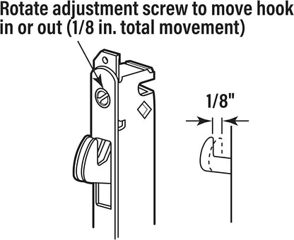 Prime-Line E 2013 Stainless Steel Mortise Lock for Patio Sliding Doors Constructed of Wood, Aluminum, and Vinyl, 3-11/16 Inch, Vertical Keyway , Silver (Single Pack)