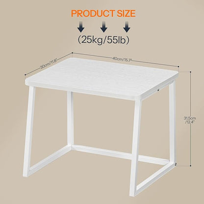HOOBRO Printer Stand with Storage for Desk, 2-Tier Desktop Printer Shelf, Desk Organizer for Office, Kitchen, Living Room, White WW16PS01