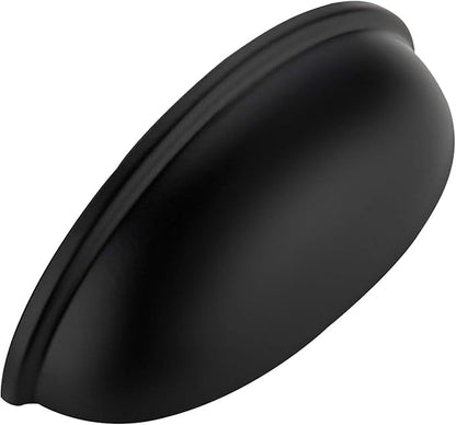 Ravinte 1 Pack 3" Drawer Pulls Flat Black Cabinet Cup Pulls Kitchen Hardware Cabinet Handles Drawer Handles Knobs 3 inch Hole Center