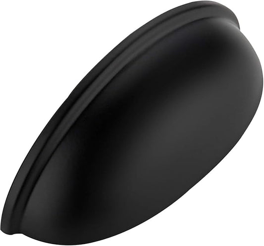 Ravinte 1 Pack 3" Drawer Pulls Flat Black Cabinet Cup Pulls Kitchen Hardware Cabinet Handles Drawer Handles Knobs 3 inch Hole Center
