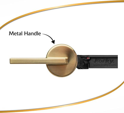 Korky StrongARM Metal Toilet Handle and Lever - Universal to Fit Front, Angled, Side, Left, and Right Mount Toilets - Contemporary Style in Brushed Gold
