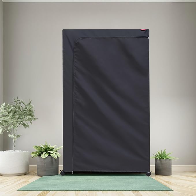 Shelving Cover Wire Shelf Rack Dust Cover 30X14X54,The Two-Way Zipper Design can be Opened up, Down, or All for Easy Access (No Shelves,Black)