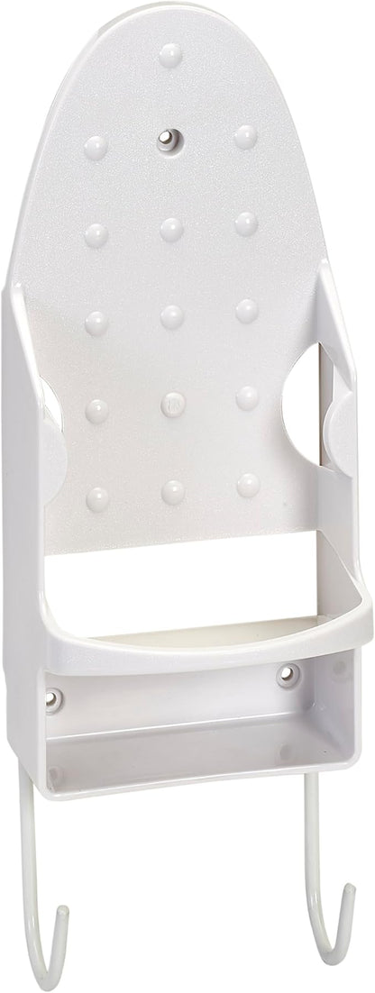 Wall Mount Iron and Ironing Board Organizer Laundry Room Storage Fits Smaller Irons Easy Assembly White