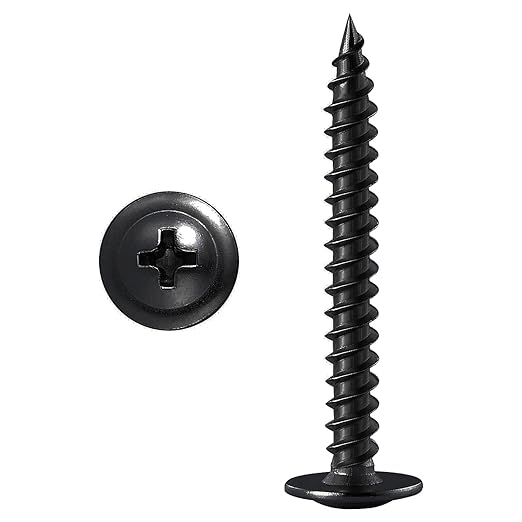 (60 pcs) Wensilon #10×3" Black Phillips Truss Head Wood Screws Quick Metal Self Tapping