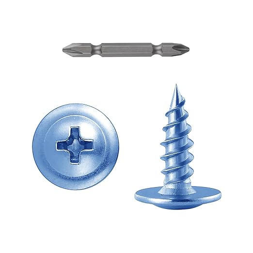 Wensilon（600 pcs）#6×1/2" Phillips Truss Head Wood Screws Galvanizing Quick Metal Self Tapping.