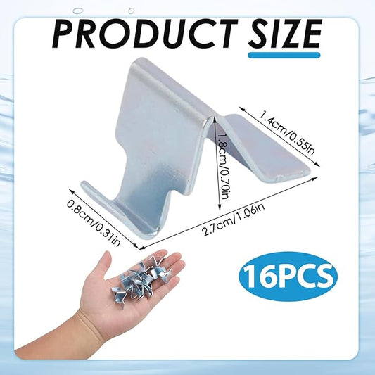 16 Pcs Metal Shelf Clips Compatible with Sandusky Cabinets, Fits Most Kinds of Metal Cabinets, Heavy Duty Supports for Office Files, Tools & Storage Organization