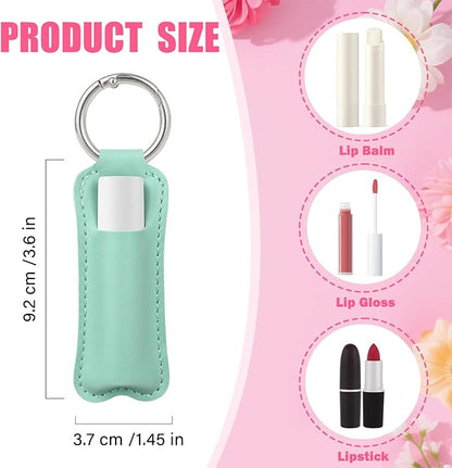 HEYSKAY Lip Balm Holder Keychain,Stocking Stuffers Gifts Lipstick Keychain Holder Compatible with Chapstick,Lipgloss Keychain