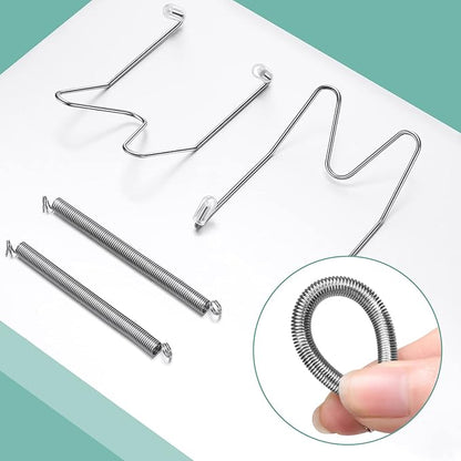 Hotop 12 Pieces Plate Hangers for Wall Stainless Steel Wire Invisible Heavy Duty Plate Hangers Display Holders with 12 Pieces Hooks for Wall Decorative(8/10/12 Inch,Silver)