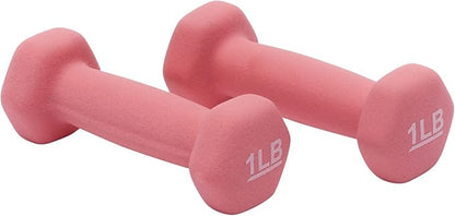 Amazon Basics Neoprene Dumbbell Hand Weights for Exercise and Muscle Toning