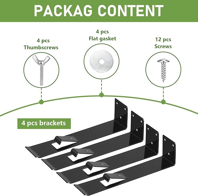 4 Pack Owl Mounting Bracket – Metal Bracket with Secure Clip Heavy Duty Owl Attachment Post Mount for Plastic Garden Owls