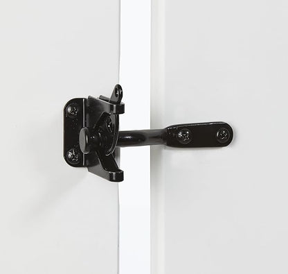 National Hardware Automatic Gate Latch, Black, 4 in Strike, Model N184-861, For Outswing Gates Doors Animal Pens