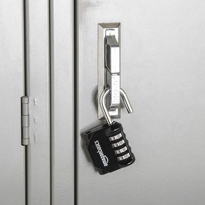 Amazon Basics 4-Digit Combination Lock, Black, 2-Pack