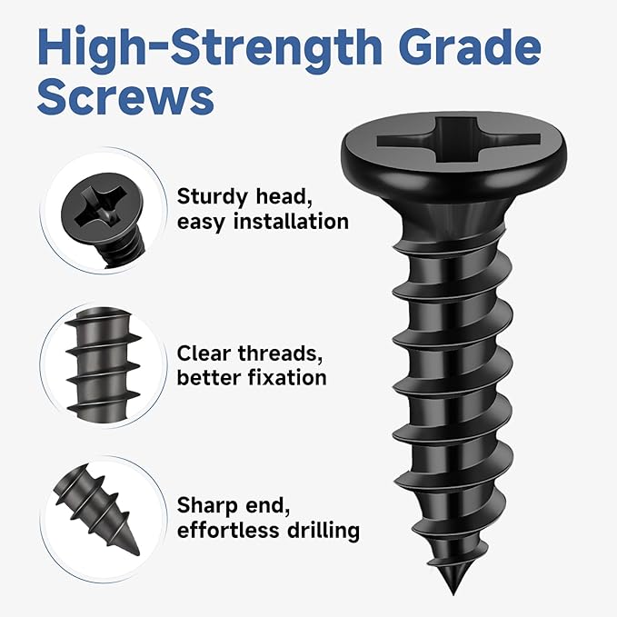 20PCS Black L Brackets, Stainless Steel Corner Brace for Wood & Metal, L Bracket Corner Brace with 80 Screws, Right Angle Bracket for Furniture Cabinet Drawer Shelves Chair (1.57 x 1.57 in)